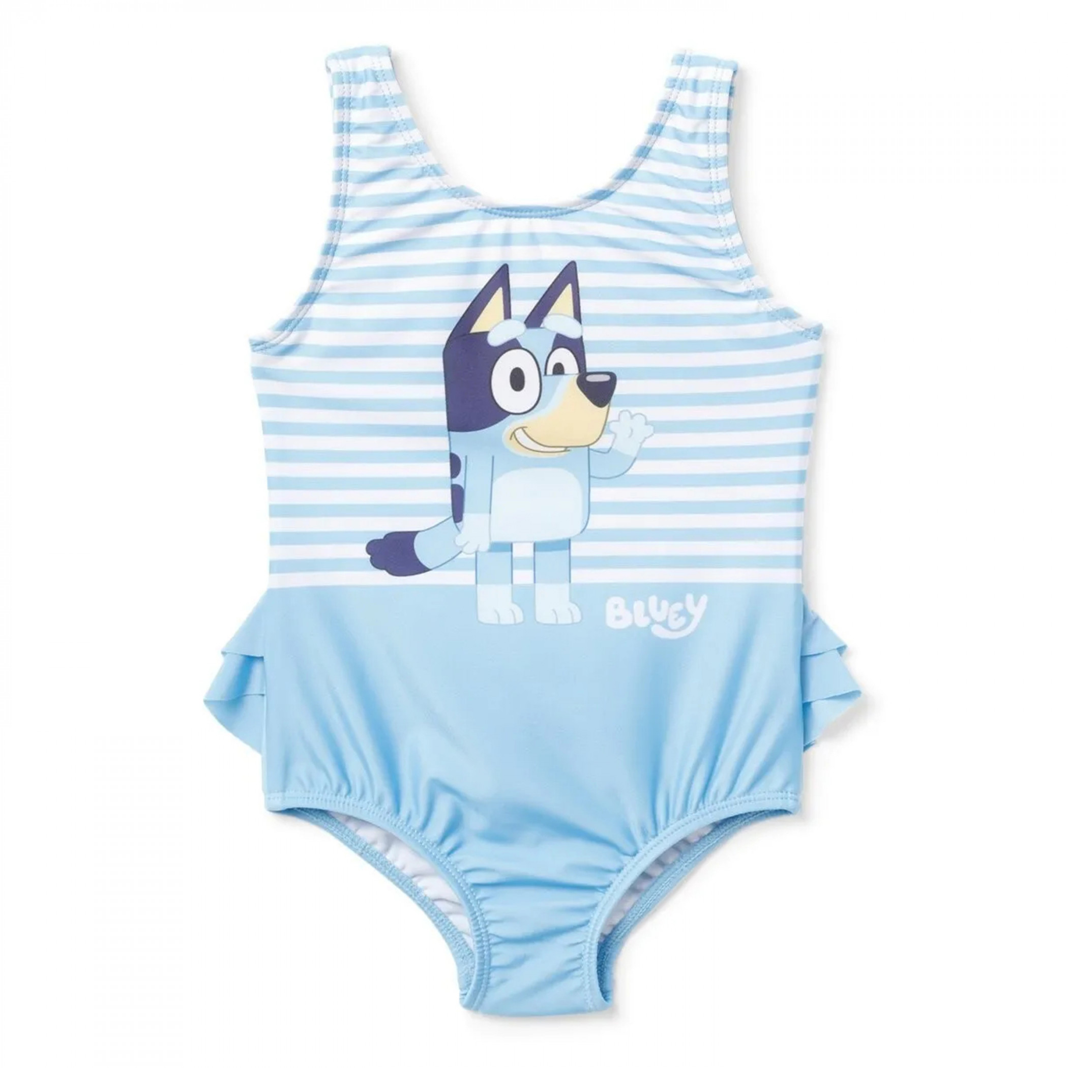 Bluey Striped Toddler One-Piece Swimsuit with Frills